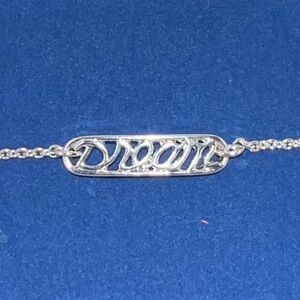 💞 New Silver Cursive “Dream” Anklet Ankle Bracelet